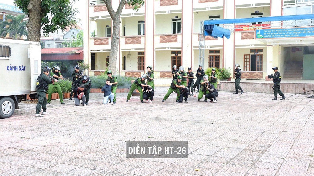 Công an xã Hợp Tiến hoàn thành xuất sắc nhiệm vụ trong diễn tập chiến đấu phòng thủ năm 2026